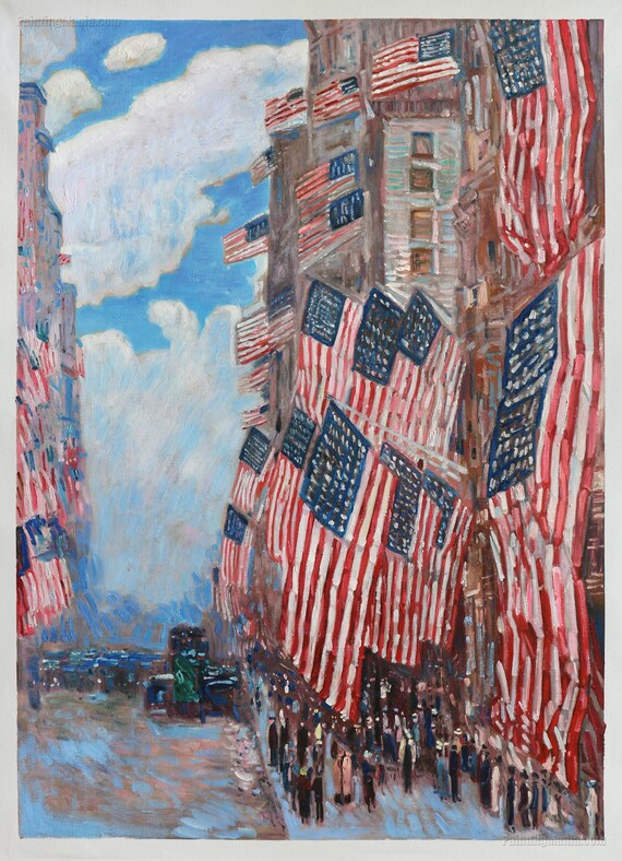 The Fourth of July, 1916 - Frederick Childe Hassam Hand