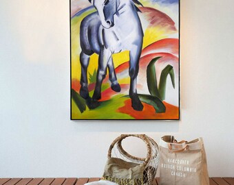 油絵　専用　青い世界の馬たち Amazon.co.jp: 22 絵画青い馬 I フランツ マルク動物油アート