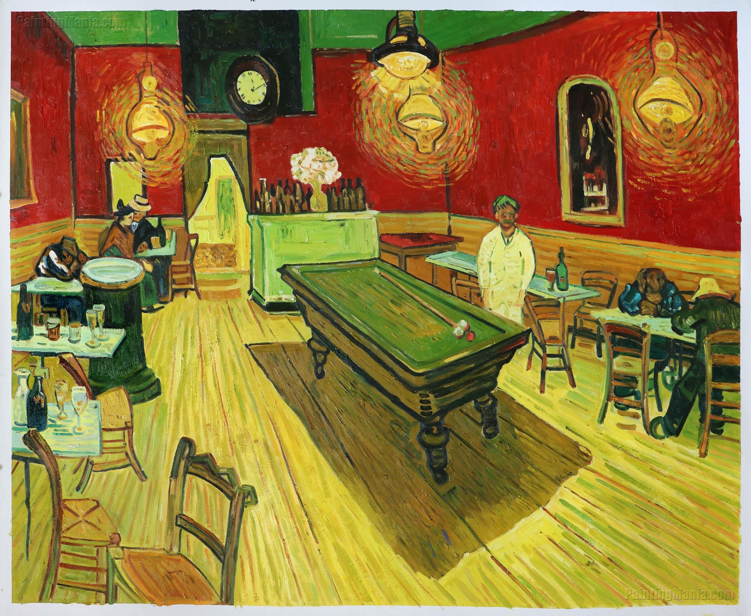 van gogh painting cafe at night