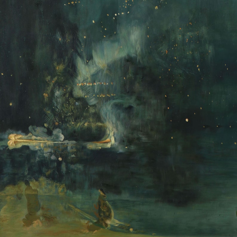 Nocturne in Black and Gold the Falling Rocket James Abbott Etsy Hong