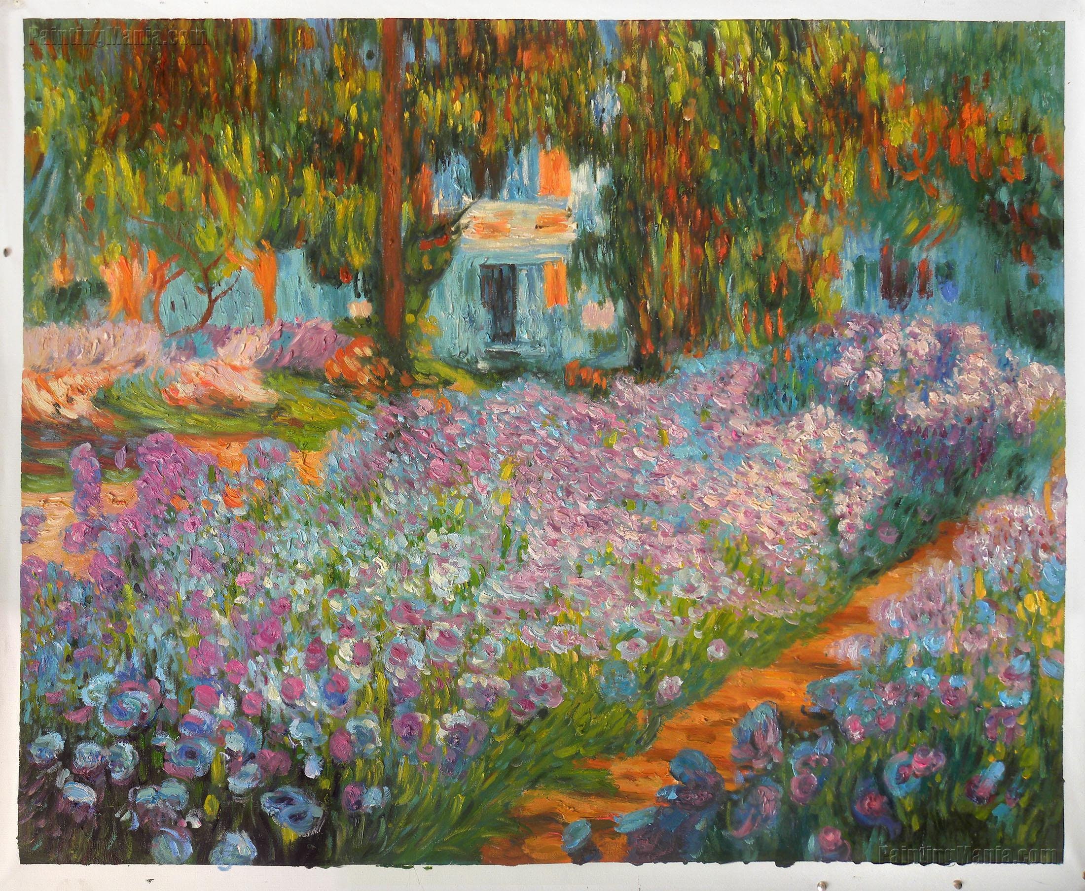 Irises in Monet's Garden 1900 Claude Monet hand-painted | Etsy