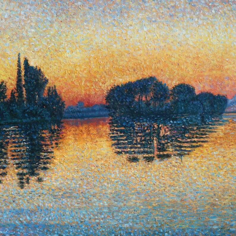 Signac Sunset Sunset Herblay Opus 206 Paul Signac Hand-painted Oil - Etsy