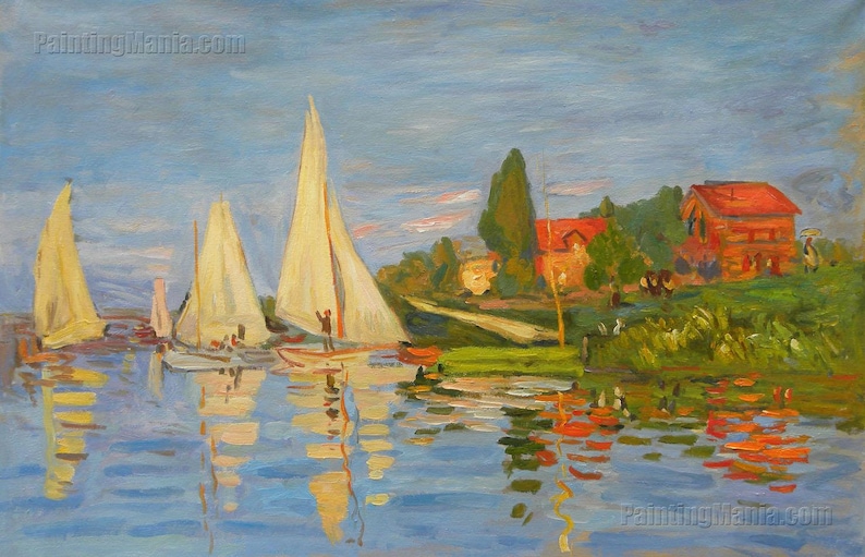 La regata di Argenteuil Claude riproduzione di pittura Etsy