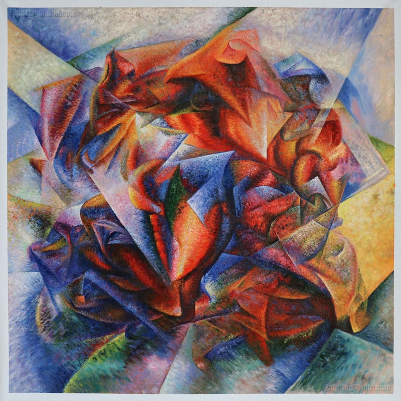 Dynamism of a Soccer Player Umberto Boccioni handpainted