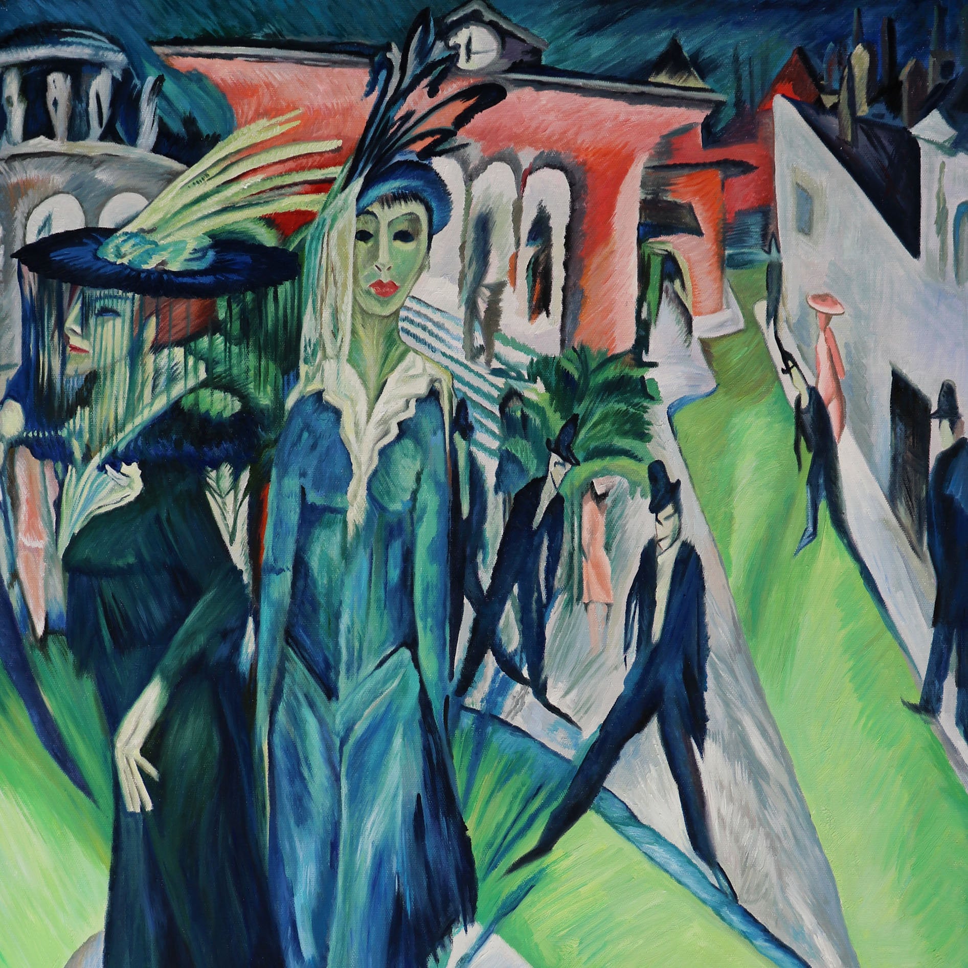 絵画 Berlin Potsdamer Platz - Ernst Ludwig Kirchner Hand-painted Oil Painting