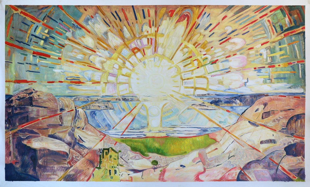 太陽神(Sun god) 油絵 古代エジプト、壁画、ホルス、太陽神、太陽のシンボル、セネデム