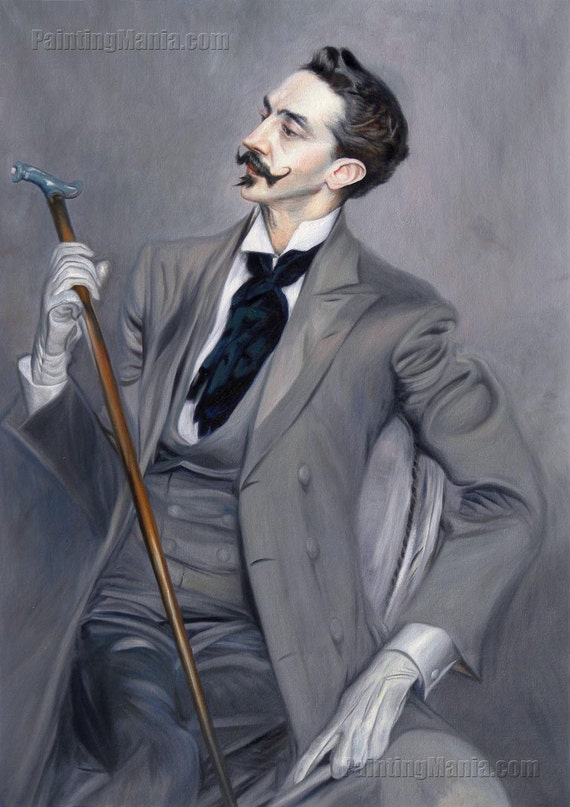 Count Robert De Montesquiou Giovanni Boldini Hand-painted Oil Painting  Reproduction,french Aesthete,symbolist Poet,art Collector and Dandy - Etsy  Norway