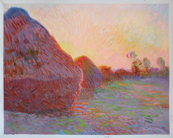 Haystacks - Claude Monet Hand-painted Oil Painting Reproduction