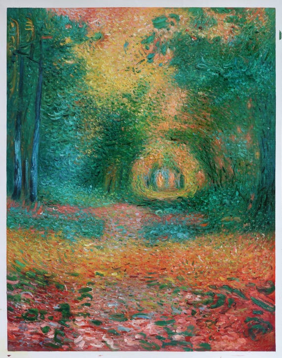 「初晴」 手描き 油絵 風景画 原画 油彩画 印象派 モネのカモ」 手描き 油絵 油彩画 風景画 原画 印象派 初晴