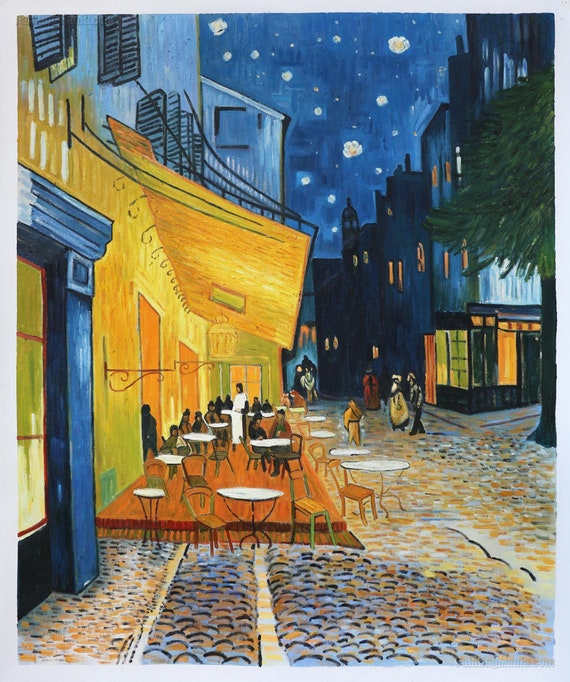 アルルのフォーラム広場のカフェテラス、夜景 - フィンセント