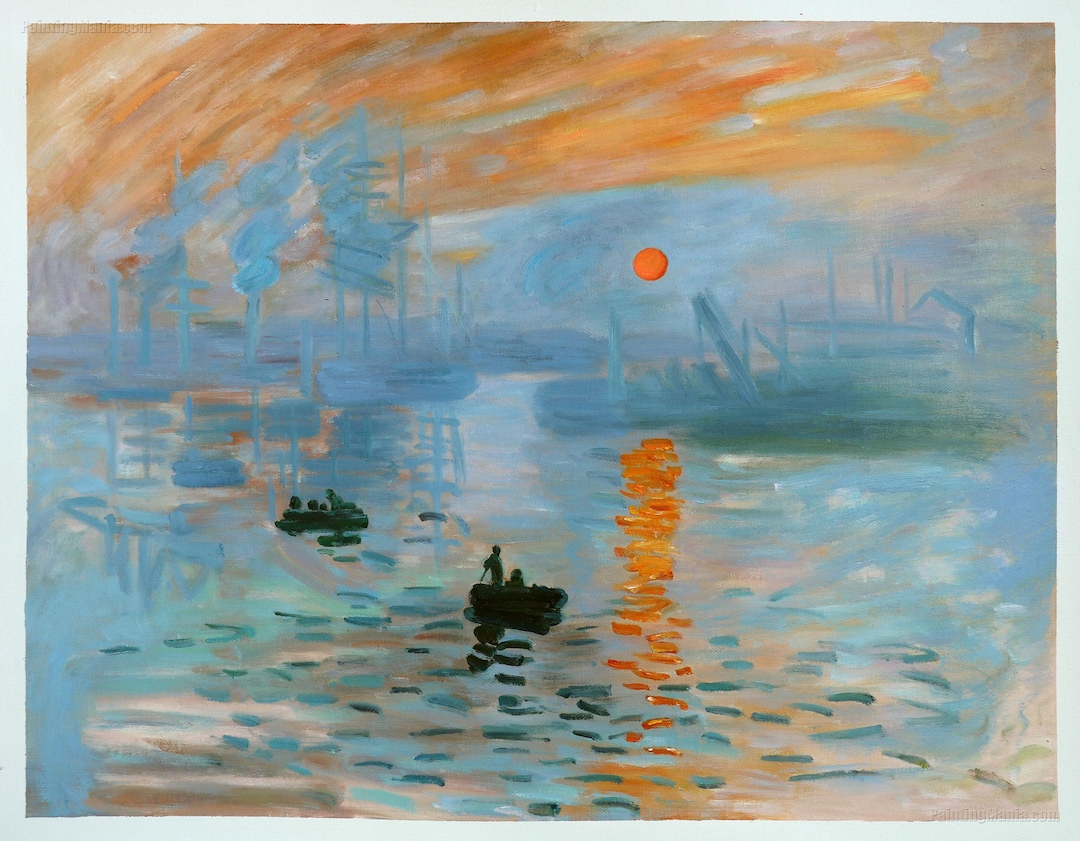 印象の日の出 - クロード・モネの手描きの油絵の複製、ル 印象の日の出 - クロード・モネの手描きの油絵の複製、ル