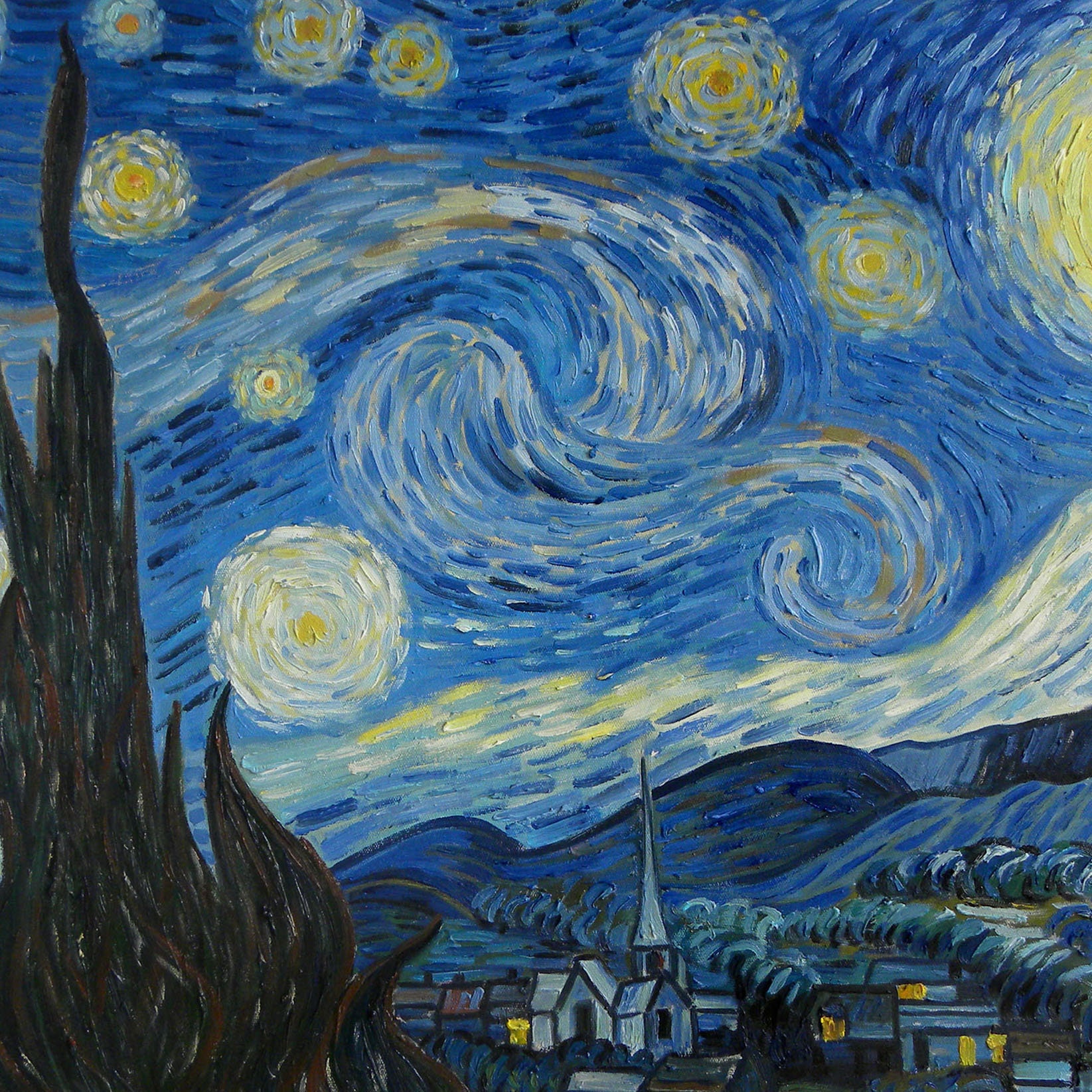 Die Sternennacht Vincent van Gogh handbemalt Ölgemälde Etsy Die Sternennacht Vincent van Gogh handbemalt Ölgemälde Etsy