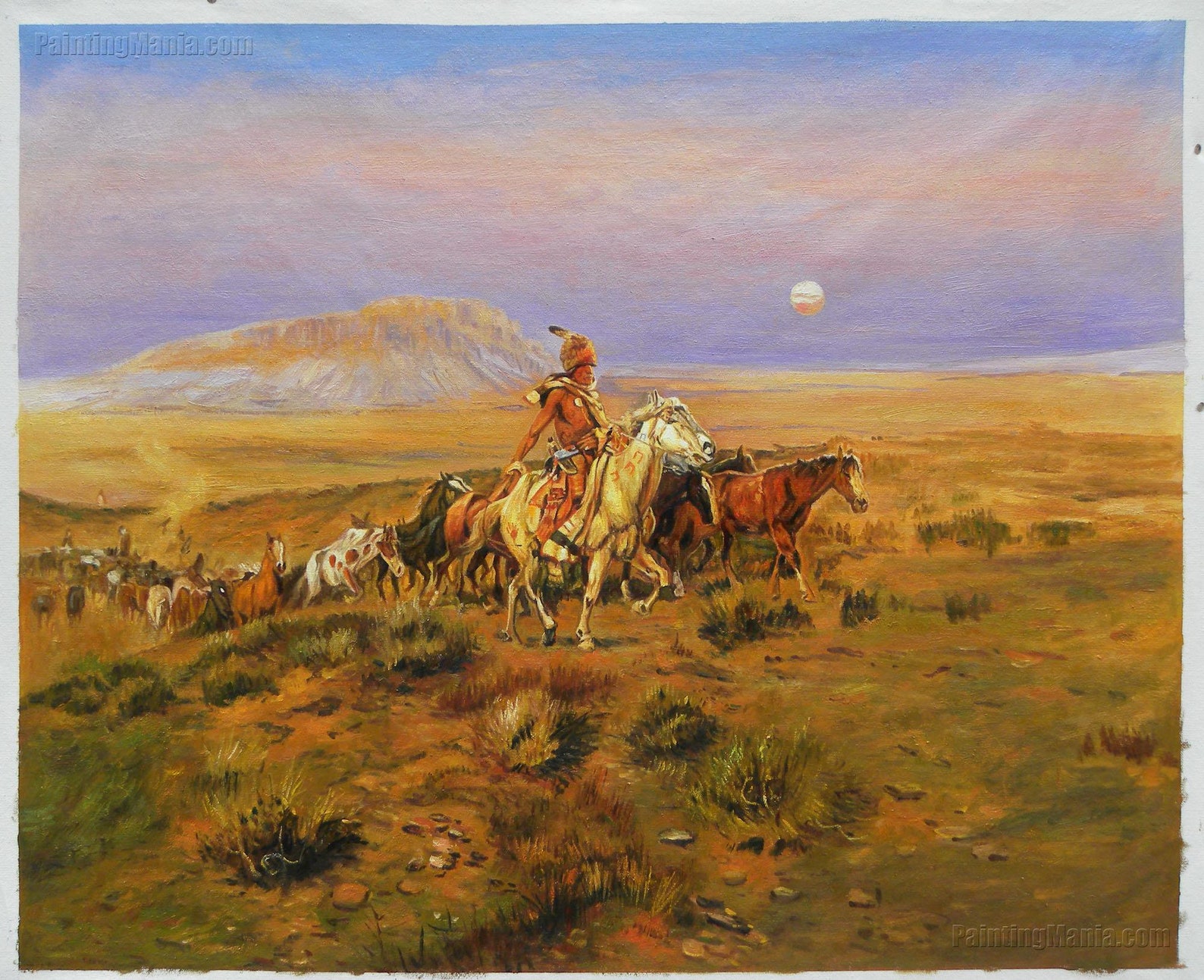 The Horse Thieves Charles Russell handpainted oil painting Etsy