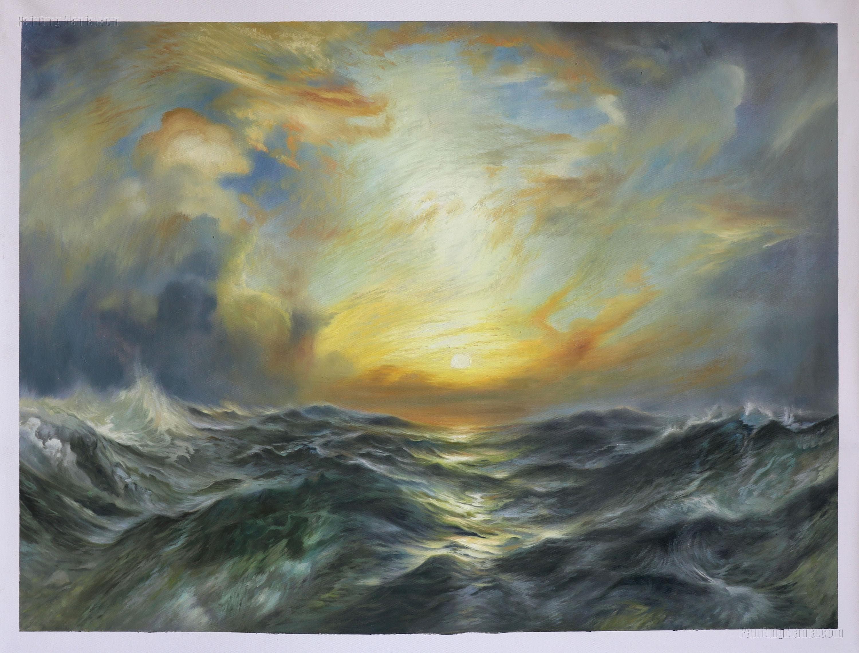 油絵 油彩 油彩画 絵画【Sea at Dusk】 油絵 油彩 油彩画 絵画【Sea at Dusk】 絵画 HR 通販 16418268