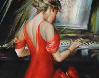 The Woman in Red Giovanni Boldini Hand painted Oil Painting