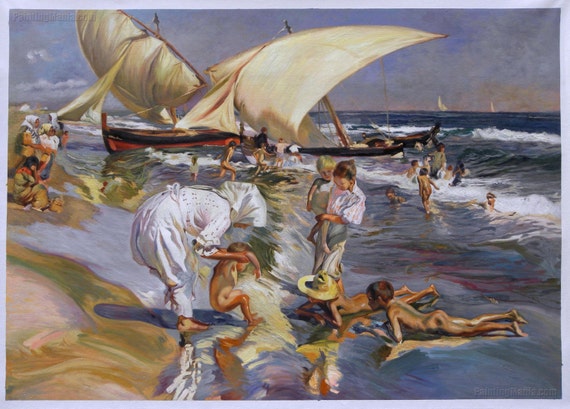 Valencia Beach in the Morning Light - Joaquin Sorolla Y Bastida