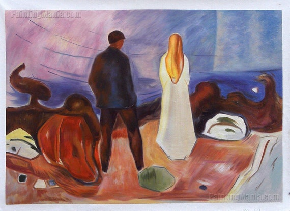 Deux êtres humains les solitaires Edvard Munch peinture à - Etsy France