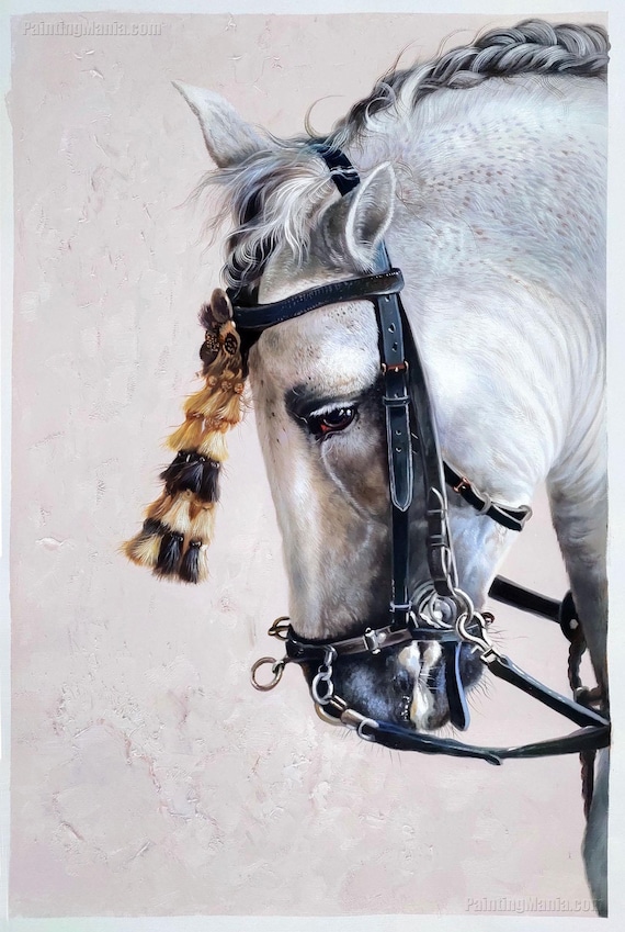 Head of a Horse High Quality Handpainted Original Oil Etsy UK