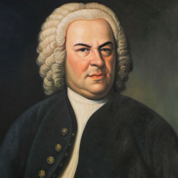 【C9183】A PORTRAIT OF BACH Portrait of Johann Sebastian Bach - Elias Haussmann Hand