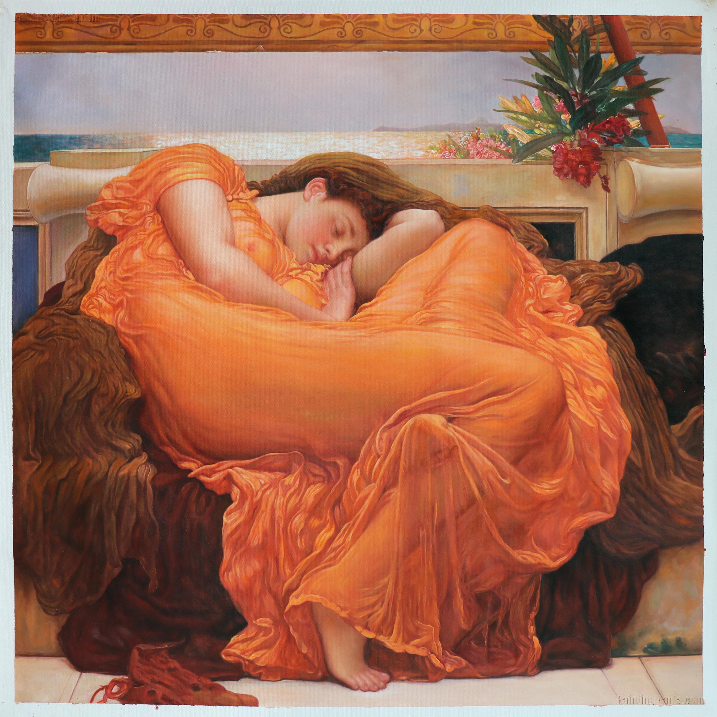 Flaming June - Frederic Lord Leighton Hand-painted Oil Painting