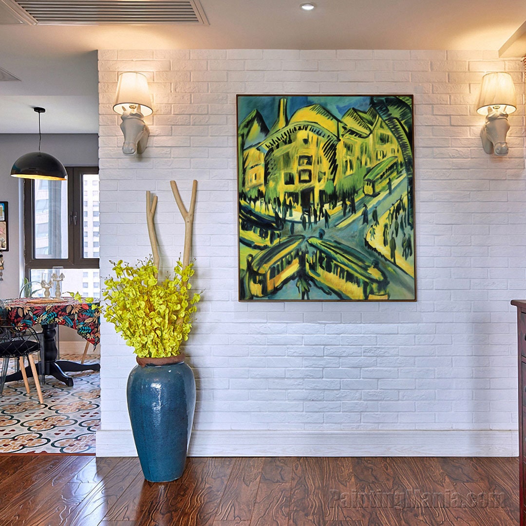 Nollendorfplatz - Ernst Ludwig Kirchner Hand-painted Oil Painting