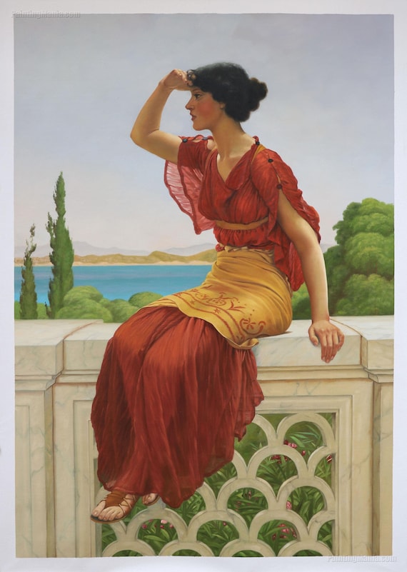 red dress oil painting Red Dress Digital Painting By David Smith