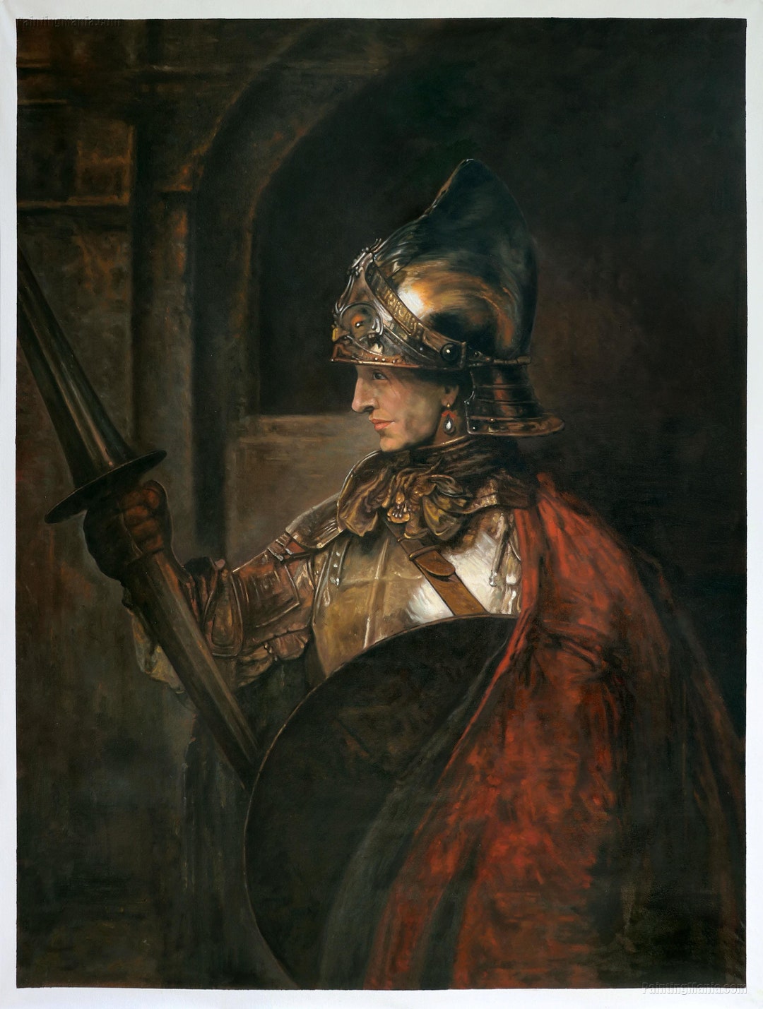 A Man in Armour alexander the Great Rembrandt Handpainted Oil Painting