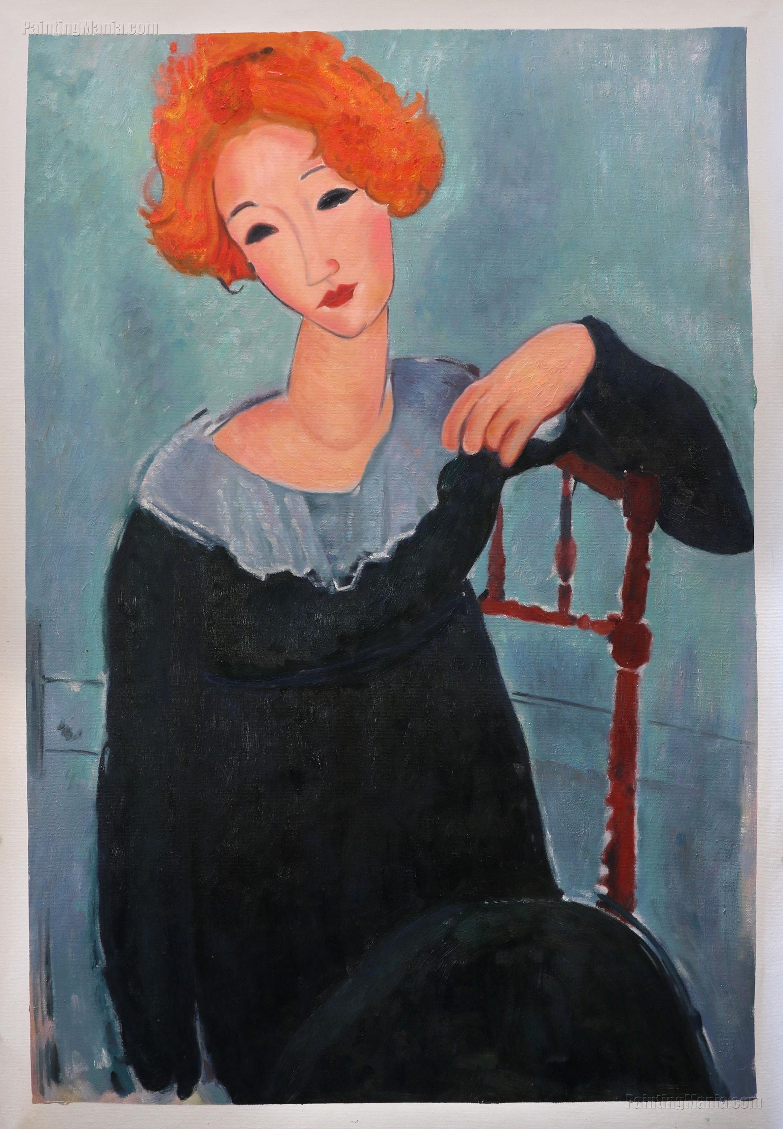 Woman with Red Hair Amedeo Modigliani handpainted oil Etsy Woman with Red Hair Amedeo Modigliani handpainted oil Etsy