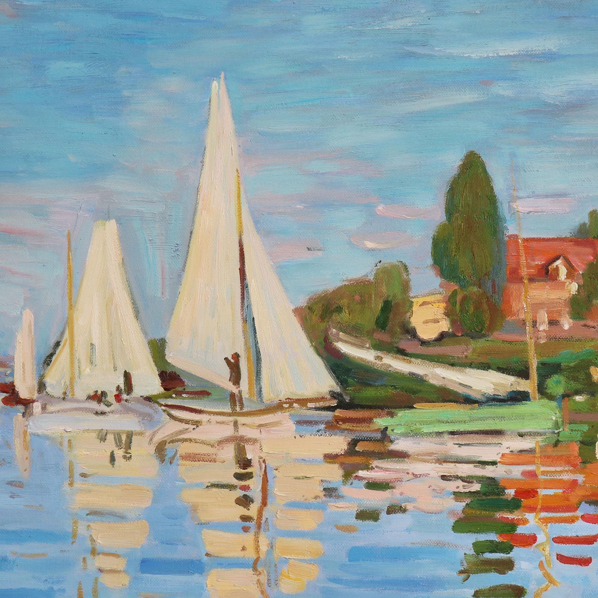 The Regatta at Argenteuil - Claude Monet Hand-painted Oil Painting
