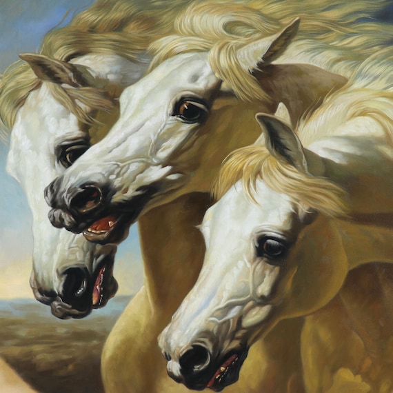 ファラオの馬 - ジョン・フレデリック・ヘリング・シニアによる手描き