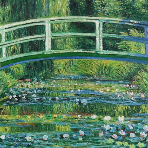 睡蓮の池 1899年 - クロード・モネ手描き油絵レプリカ、緑の 睡蓮の池 1899年 - クロード・モネ手描き油絵レプリカ、緑の