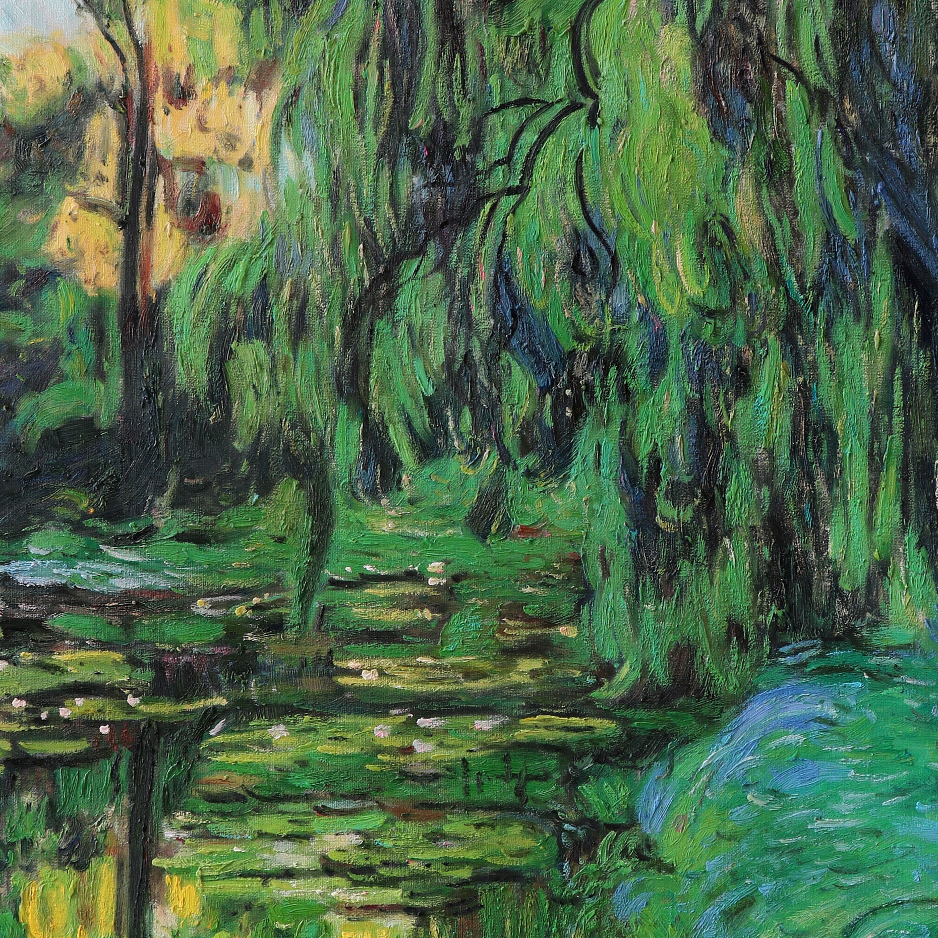 Weeping Willow and Water-lily Pond - Claude Monet Hand-painted Oil ...