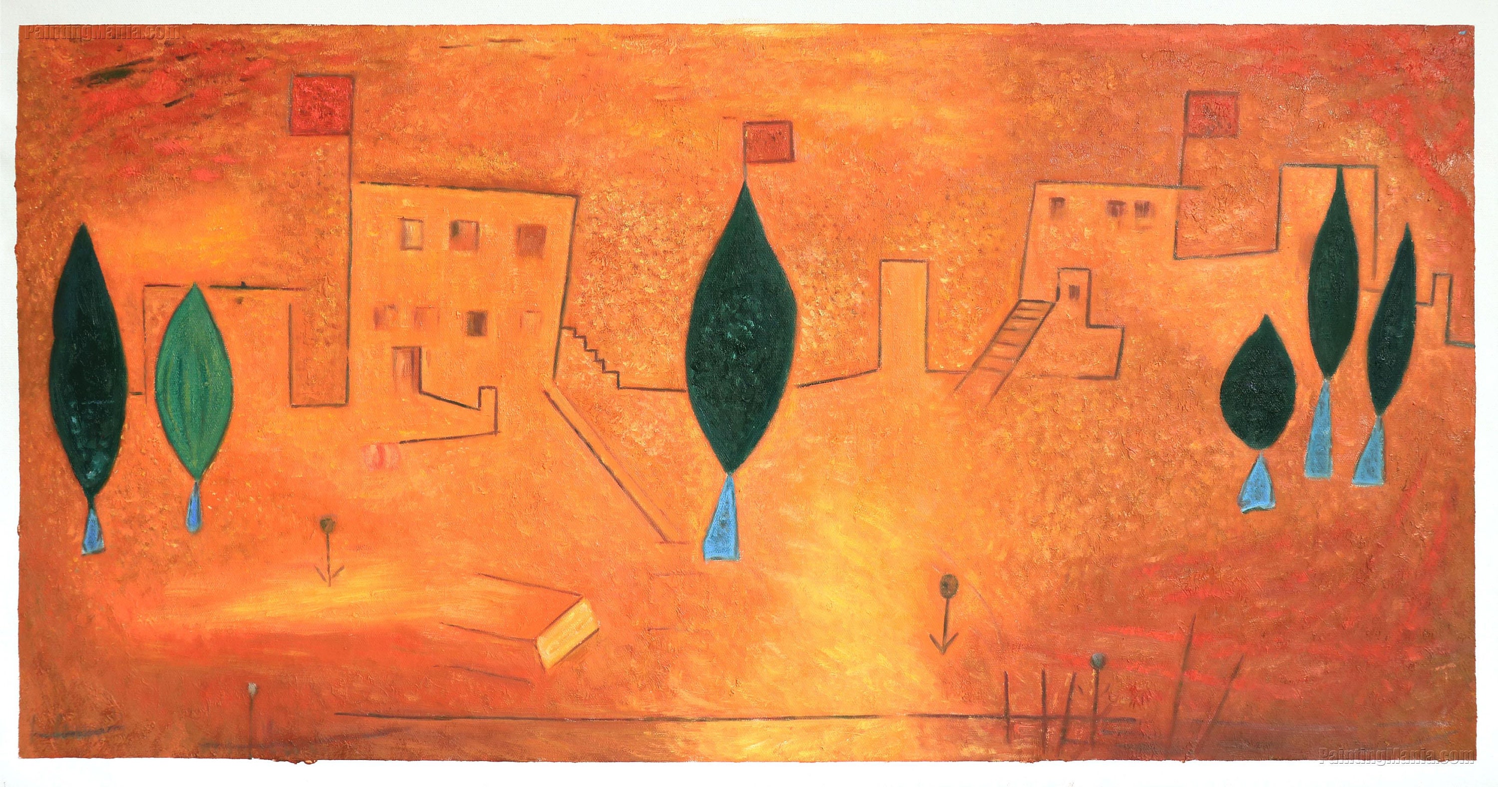 Oriental Feast Paul Klee Hand-painted Oil Painting - Etsy