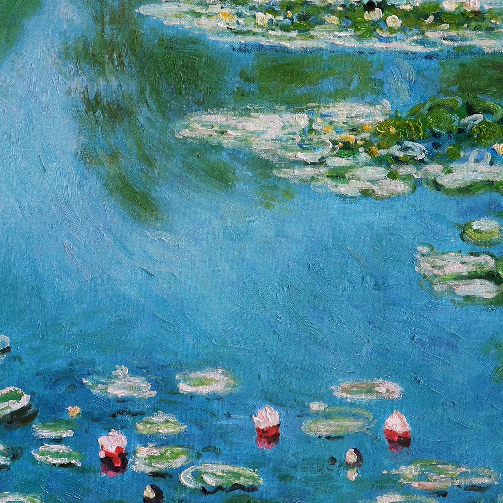 睡蓮 1906 - クロード・モネ手描き油絵、睡蓮の池の風景、平和な