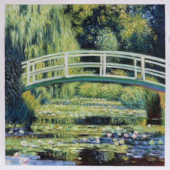 The White Water Lilies - Claude Monet Hand-painted Oil Painting