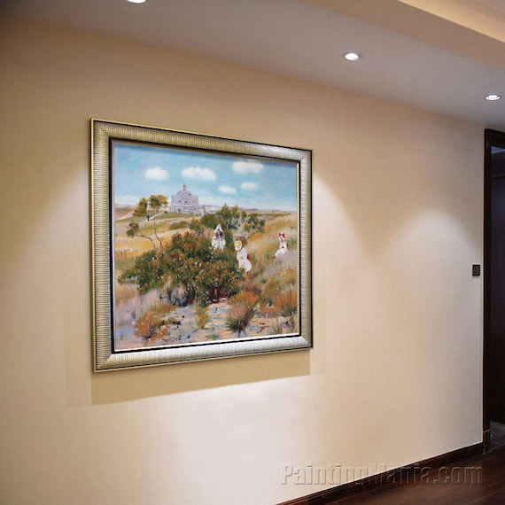 LARGE HOMESTEAD HOME IN SHINNECOCK LONG ISLAND PAINTING ART REAL CANVAS PRINT