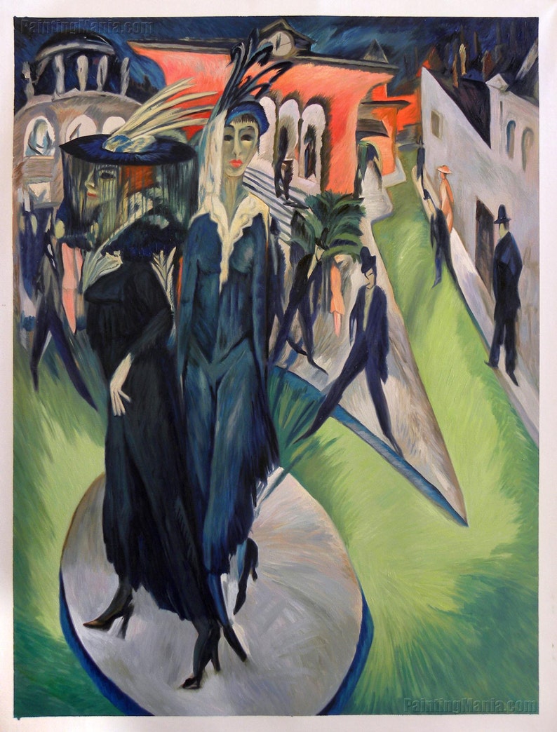 Potsdamer Platz Ernst Ludwig Kirchner handpainted oil Etsy