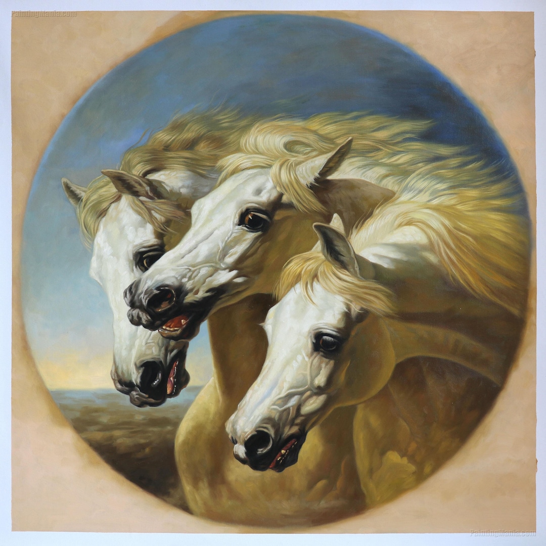 Caballos del faraón Reproducción de pintura al óleo pintada a