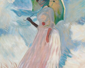 「真作」ルイス・ラマルク 【日傘の少女】 女性像 人物画　油彩画　額装　F12号 Yahoo!オークション - 【真作 】 白日会会員 人物画/少女/油彩画
