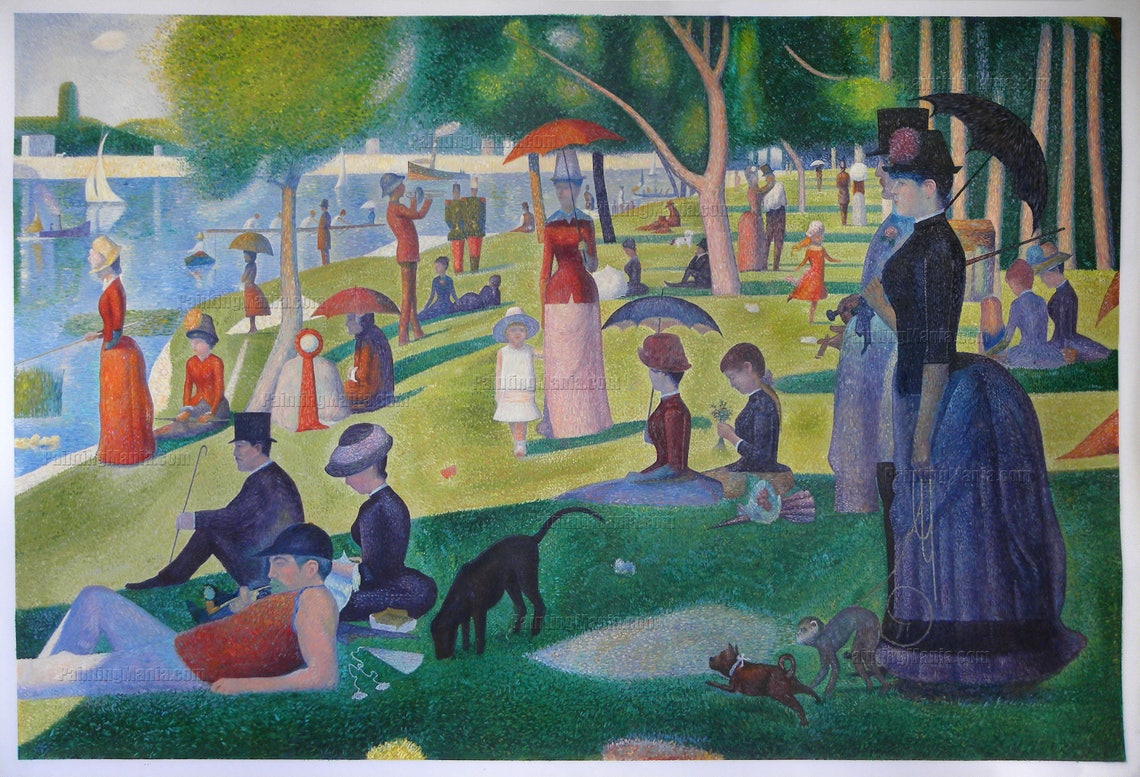 Una Domenica Pomeriggio Sull Isola Della Grande Jatte Da Colorare