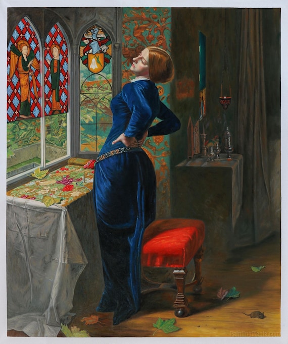 Mariana in the Moated Grange - Sir John Everett Millais Hand