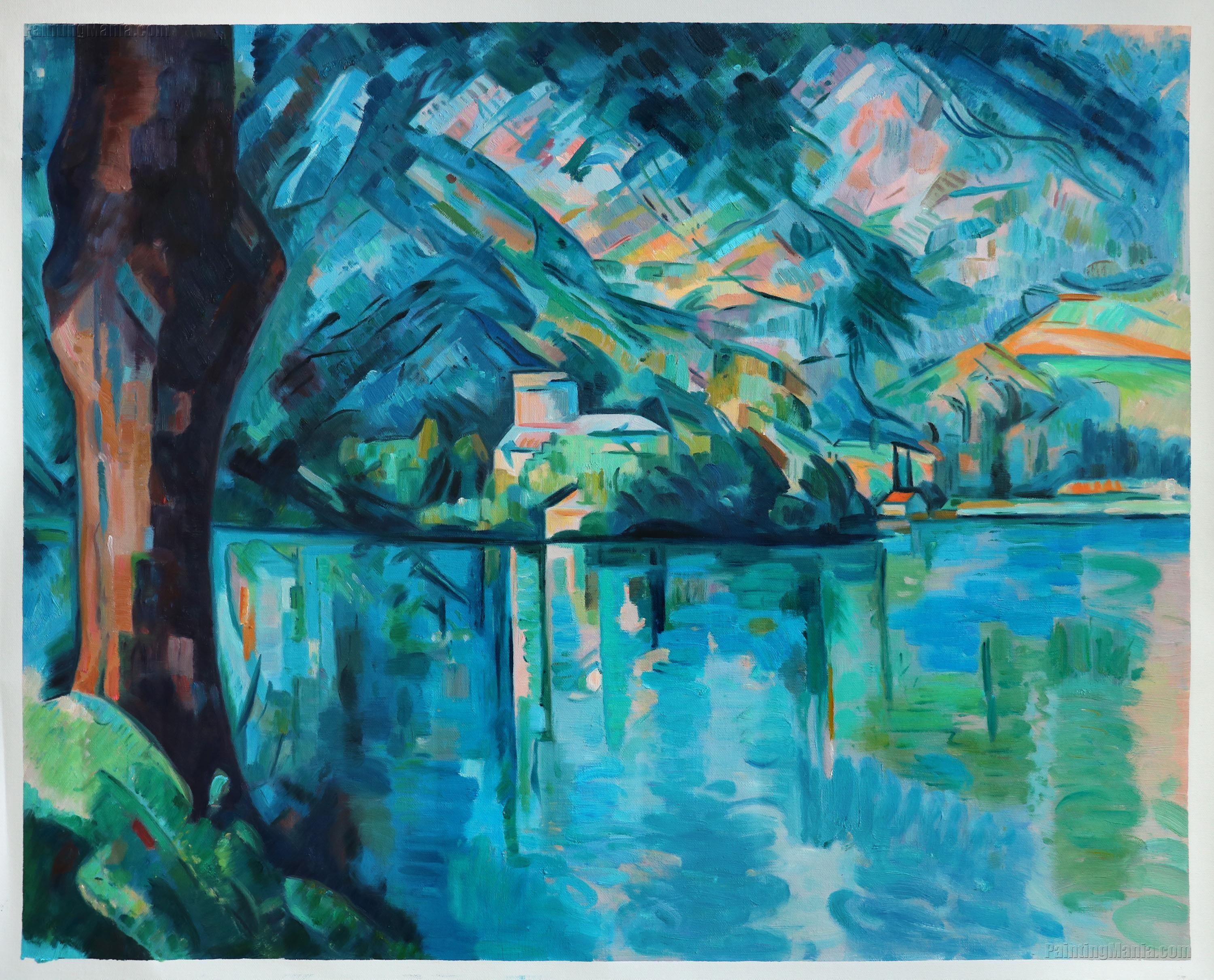 The Lac D'annecy - Paul Cezanne Hand-painted Oil Painting Replica