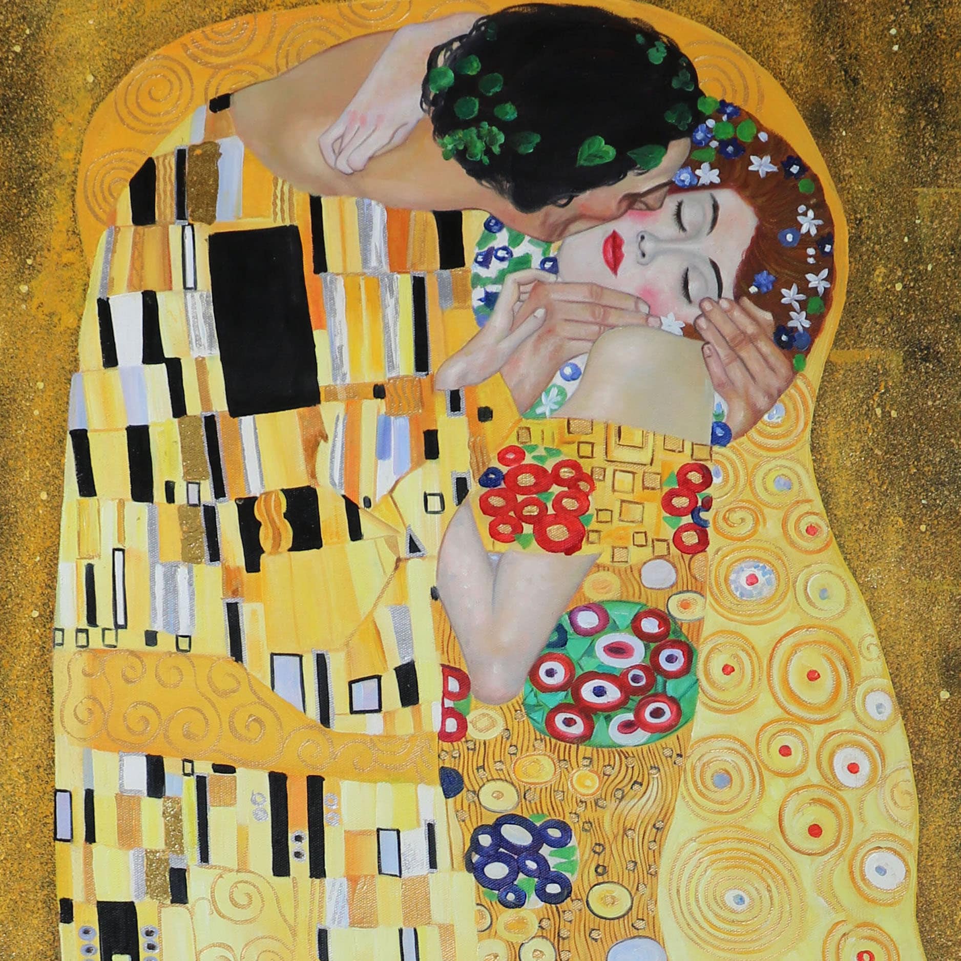 The Kiss - Gustav Klimt hand-painted oil painting,Art The Kiss - Gustav Klimt hand-painted oil painting,Art