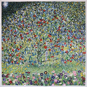 油絵　素晴らしいクリムトの風景画　美術アカデミー学生による完璧模写の本格的油絵 油絵 素晴らしいクリムトの風景画 美術アカデミー学生による完璧