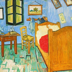 Vincent's Bedroom in Arles 1889 Vincent van Gogh hand-painted oil painting reproduction,bedroom wall art,interior decor,studio wall decor image 3