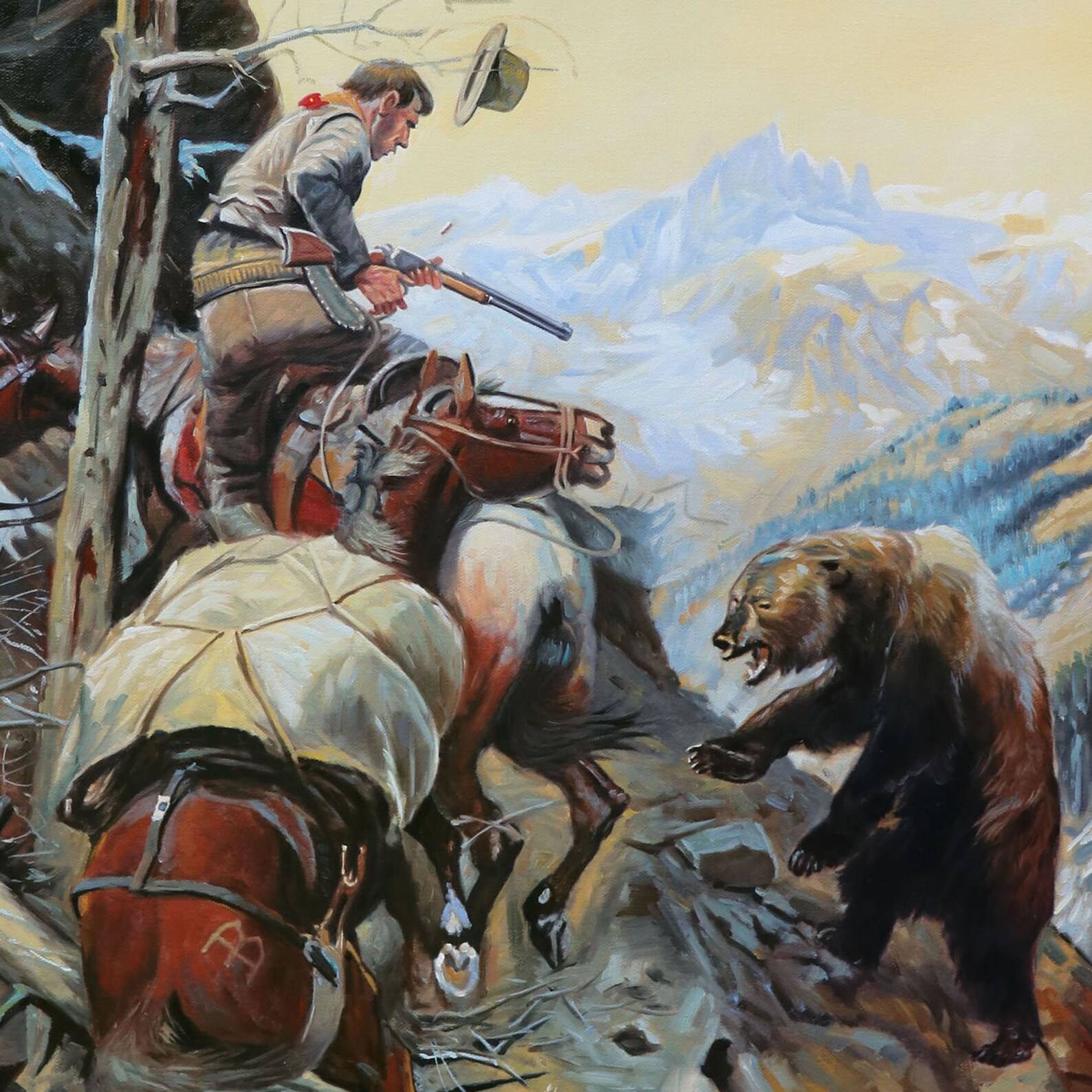Charles R. Russell Disputed Trail - Charles Russell Hand-painted Oil Painting Replica ...