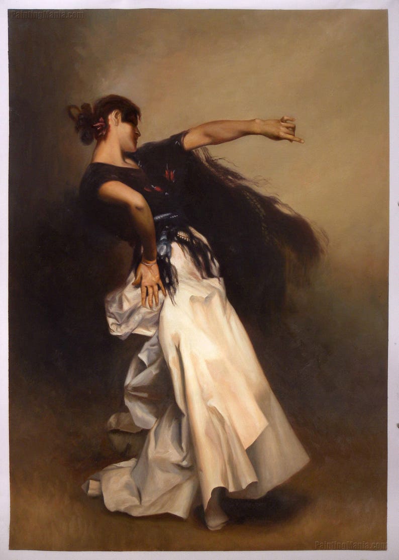 Spanish Dancer John Singer Sargent Handpainted Oil Painting Etsy