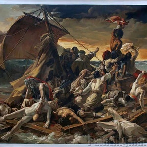 The Raft of the Medusa (La zattera della Medusa) - Jean Louis Théodore Géricault hand-painted oil painting reproduction,Large Wall Art Decor