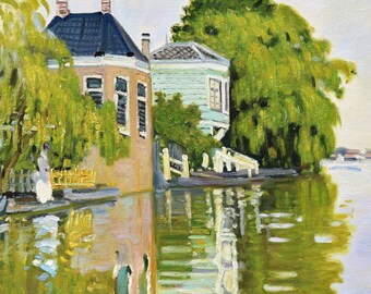 Landscape Near Zaandam - Claude Monet Hand-painted Oil Painting