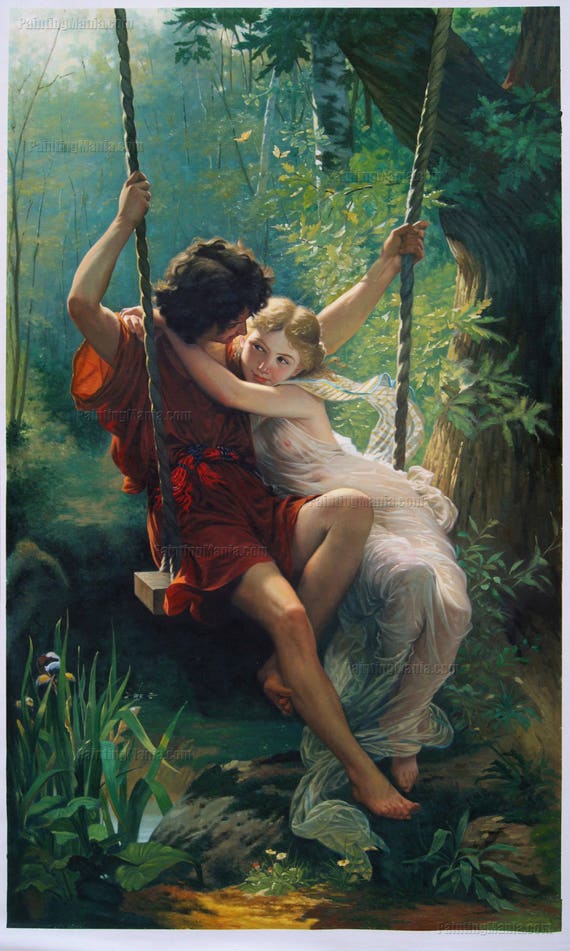 The Swing springtime Pierre Auguste Cot Handpainted Oil Etsy